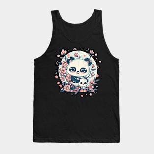 Kawaii Panda with Baby Panda Cute Japanese Design Tank Top